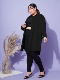 SASSAFRAS Curve Black Comfort Opaque Casual Shirt