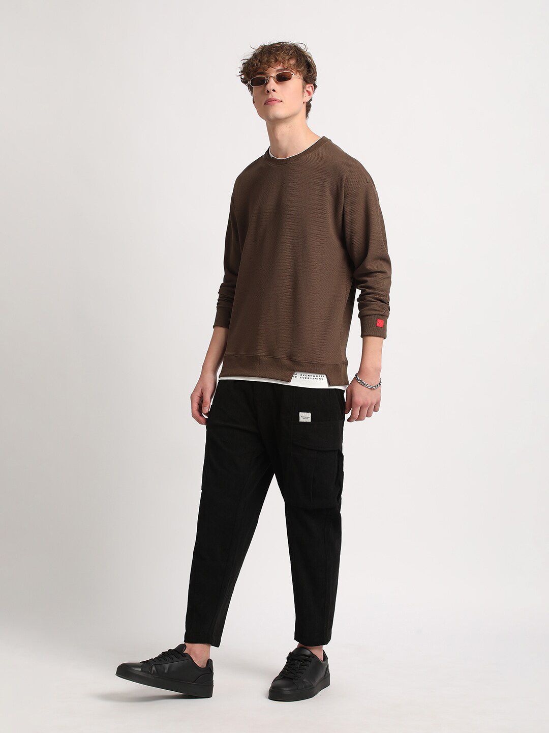 THE BEAR HOUSE Round Neck Long Sleeves Relaxed Fit T-shirt