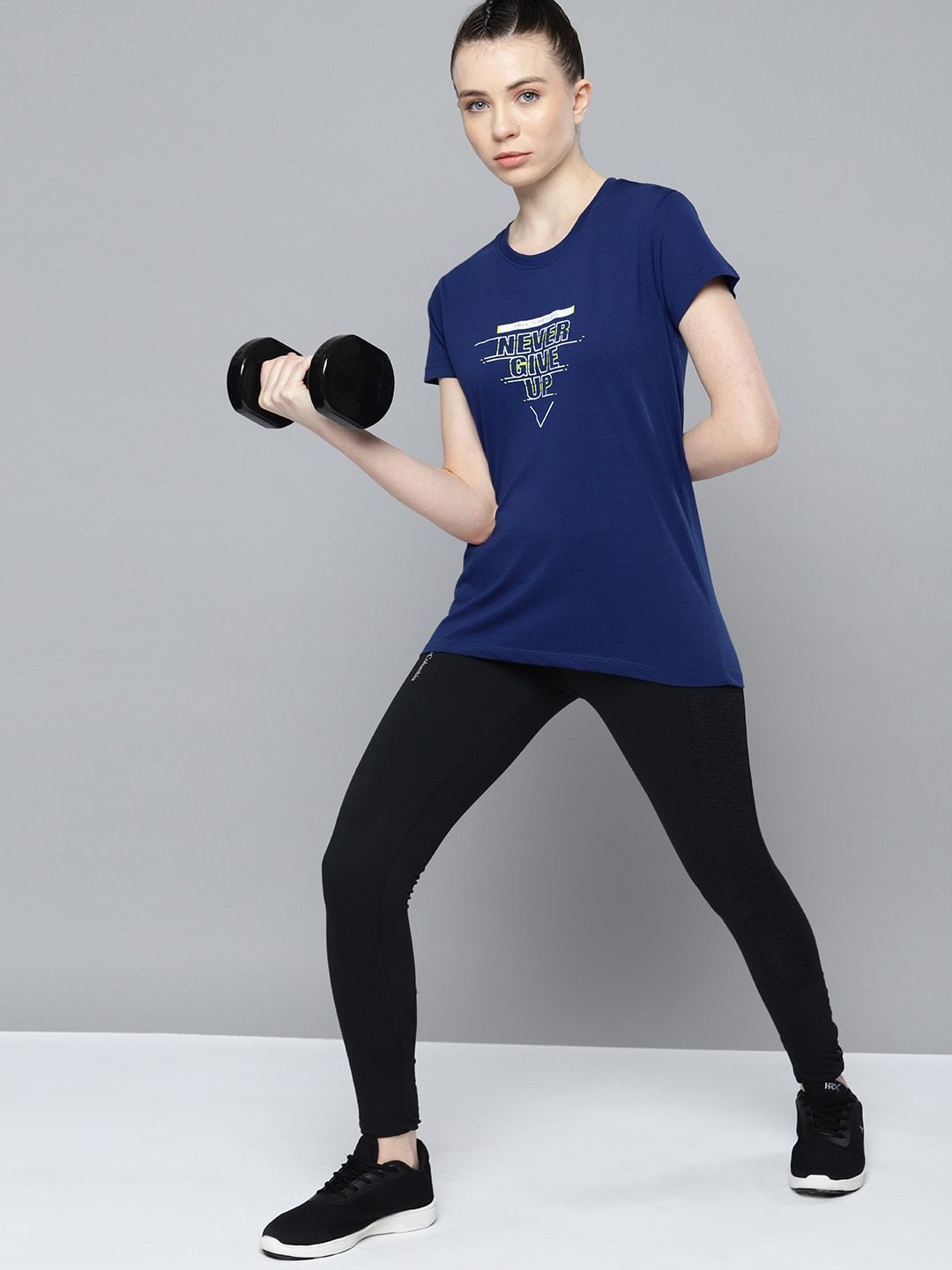 HRX by Hrithik Roshan Typography Printed Rapid-Dry Training T-shirt