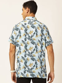 Thomas Scott Men Premium Floral Printed Spread Collar Casual Shirt
