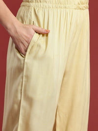Anouk Women Ethnic Motifs Embroidered Regular Sequinned Kurta with Trousers & With Dupatta