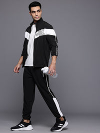 Hrx oleh Hrithik Roshan Colourblocked Logo Brand Dicetak Rapid-Dry Running Tracksuit