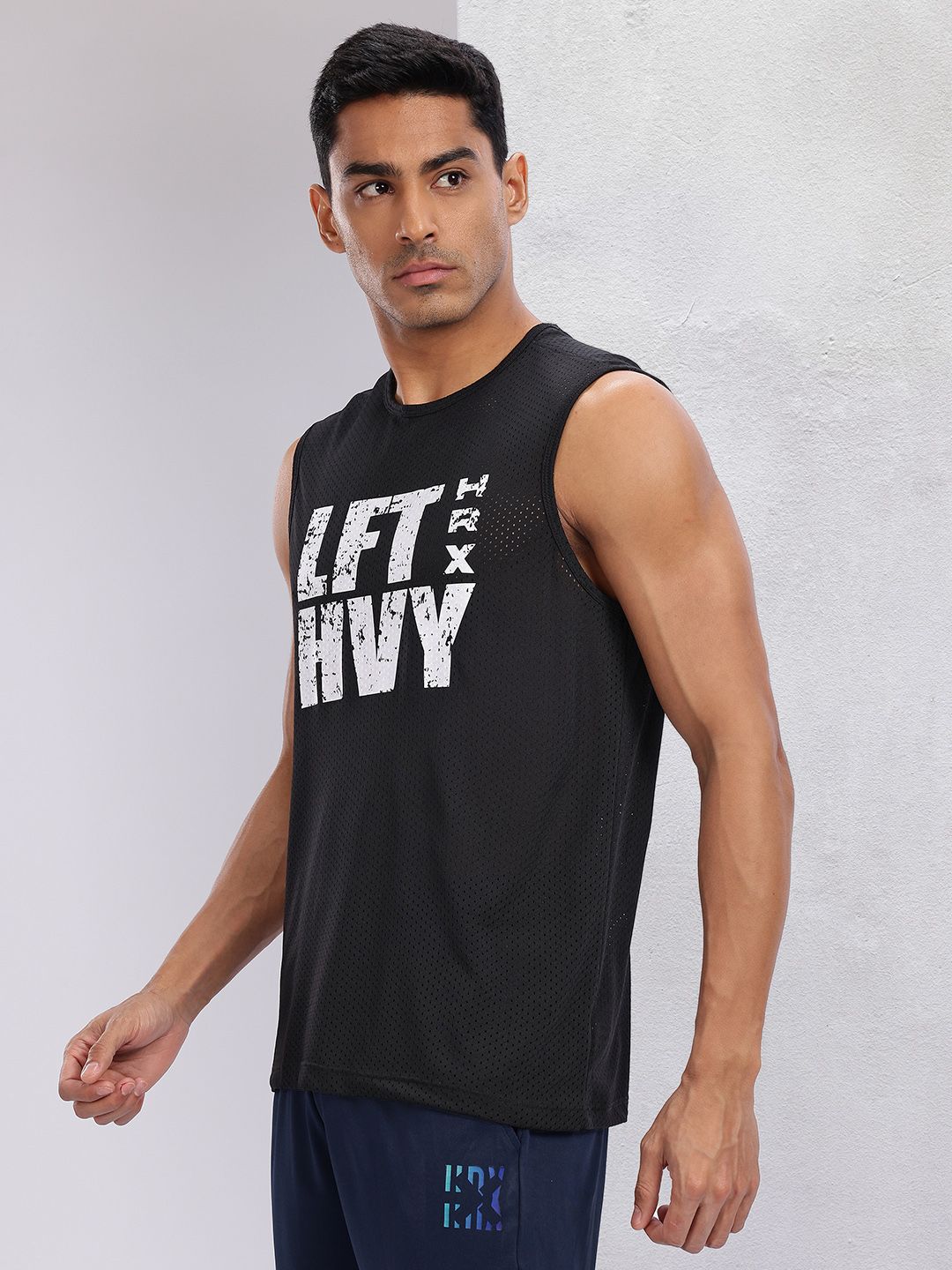 HRX by Hrithik Roshan Printed Sleeveless Rapid-Dry Training T-shirt