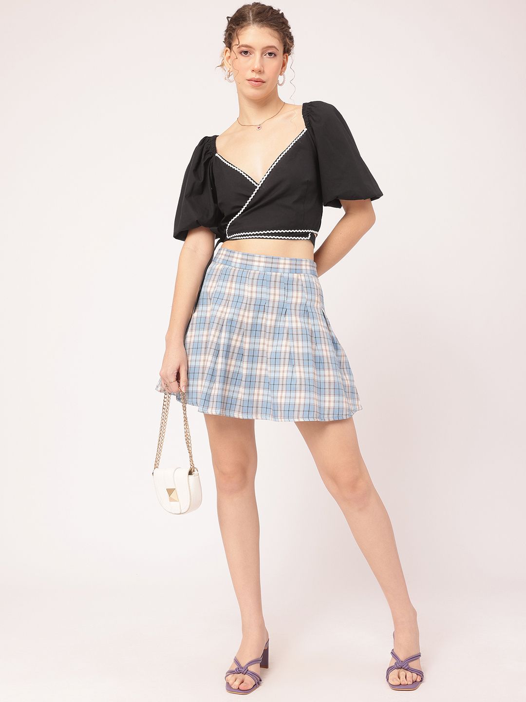 DressBerry Classic Feminine Plunge Neck Wrap Top