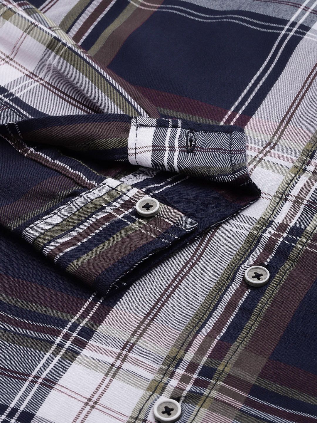 The Indian Garage Co Men Tartan Checked Casual Shirt