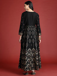 Anouk Tyohaar Foil Ethnic Print Anarkali Kurta
