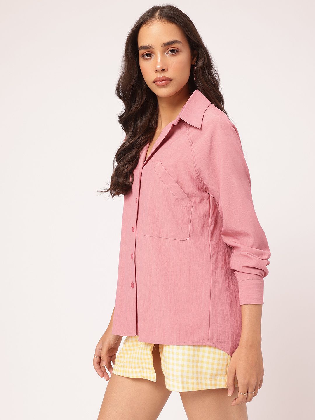 DressBerry Urban Elegance Oversized Crinkled Shirt