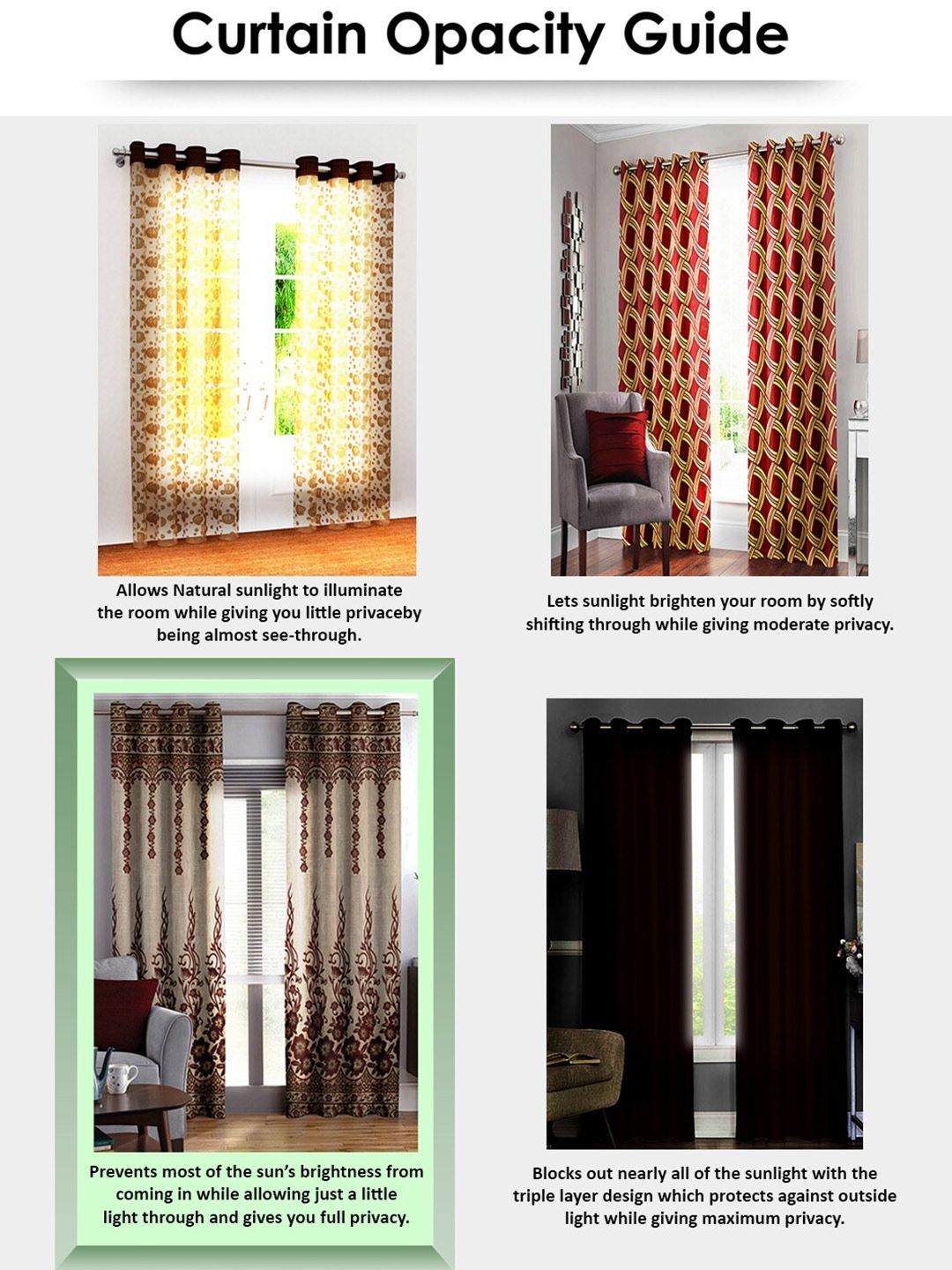 Story@home Nature White & Grey 2 Pieces Ethnic Motifs Printed Window Curtains