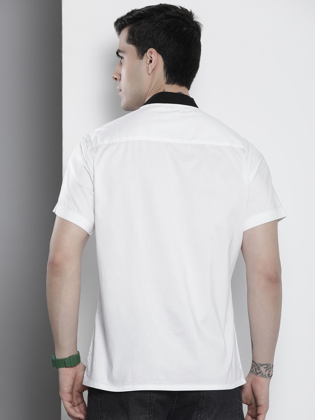 The Indian Garage Co Men White Typography Printed Casual Shirt