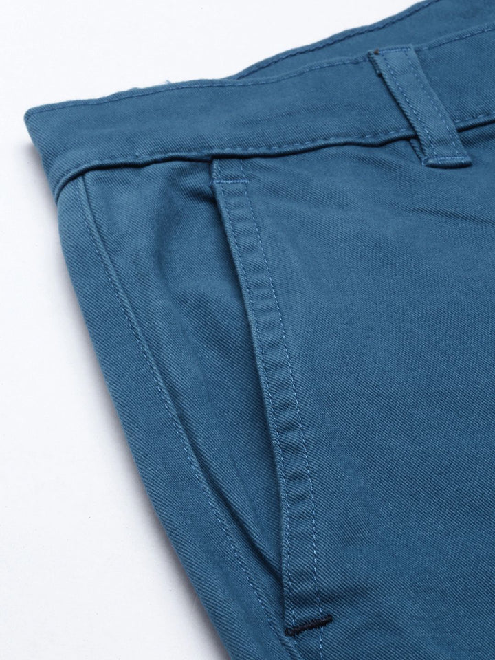 The Indian Garage Co Men Blue Slim Fit Regular Shorts
