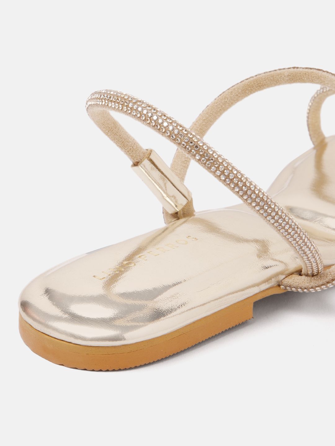 Lino Perros Women Embellished Open Toe Flats