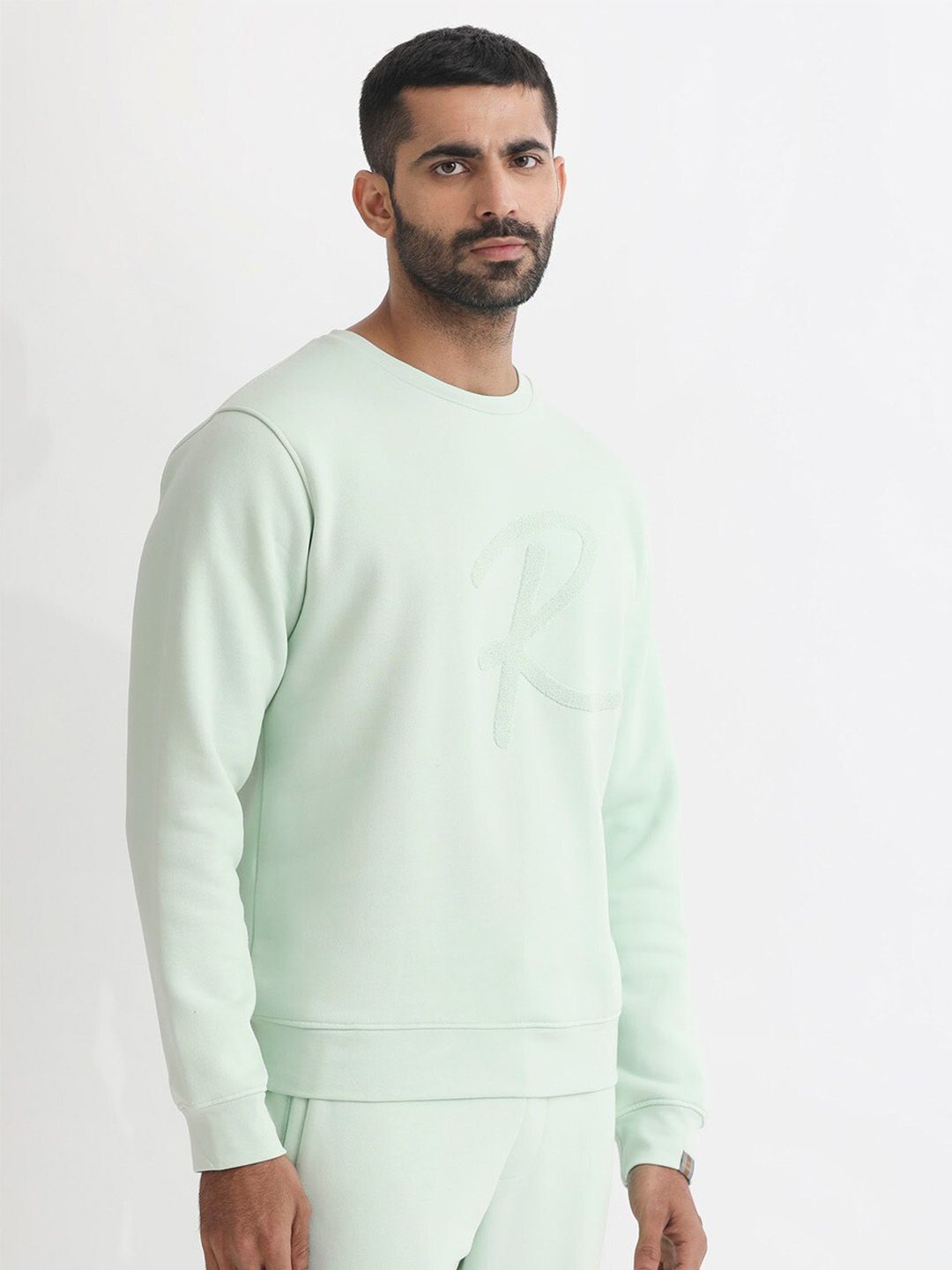 RARE RABBIT Men East Round Neck Sweatshirt