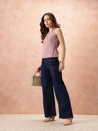 all about you Sleeveless Cotton Wrap Top