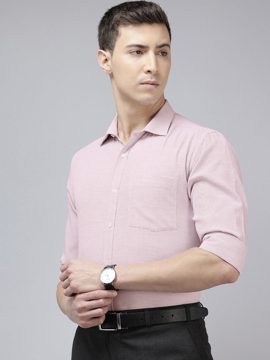 Park Avenue Textured Slim Fit Formal Shirt