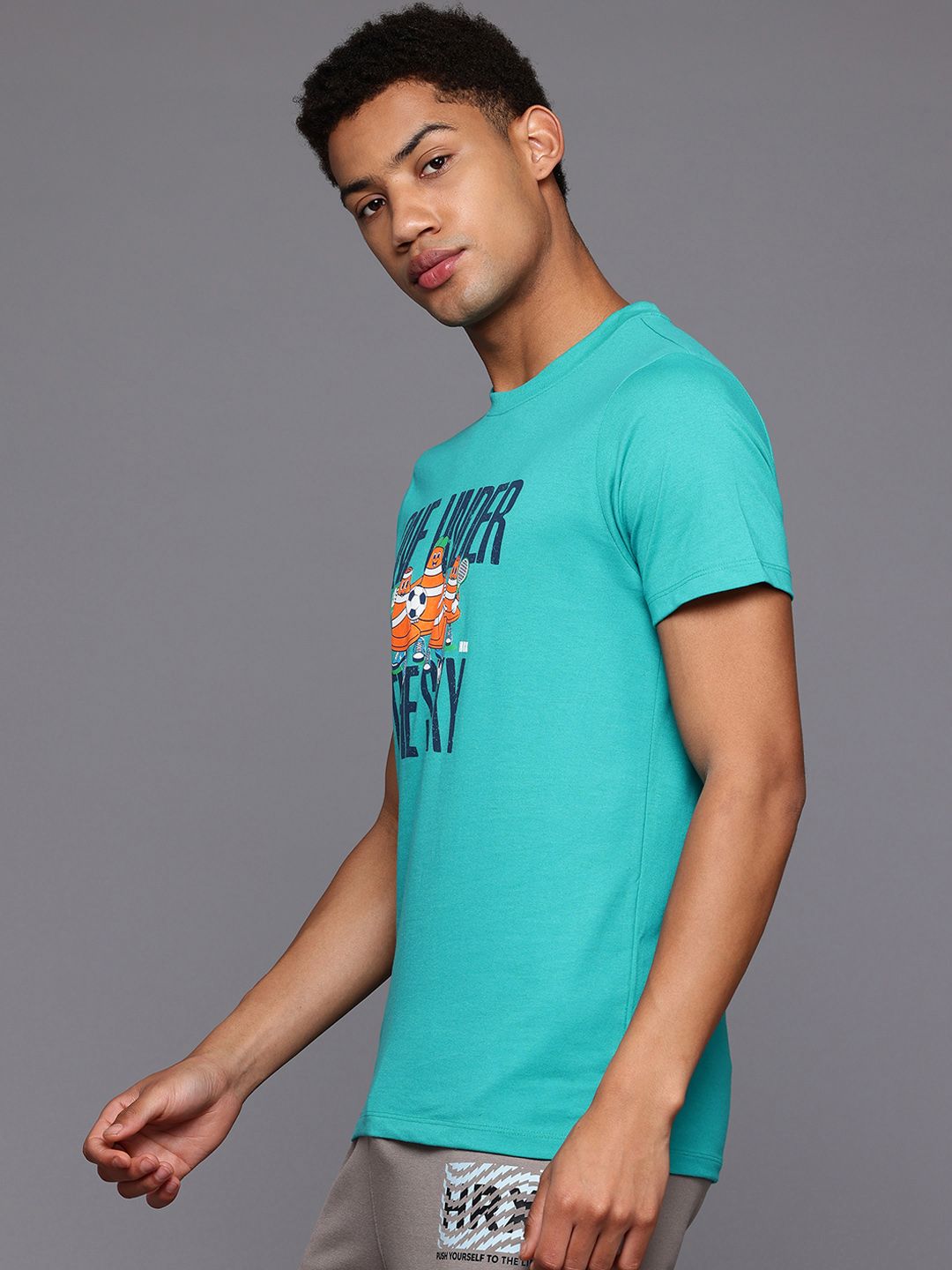 HRX by Hrithik Roshan Typography & Conversational Print Regular Fit Lifestyle T-shirt