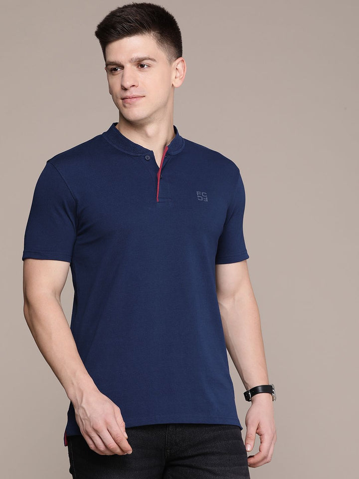 French Connection Henley Neck Pure Cotton T-shirt