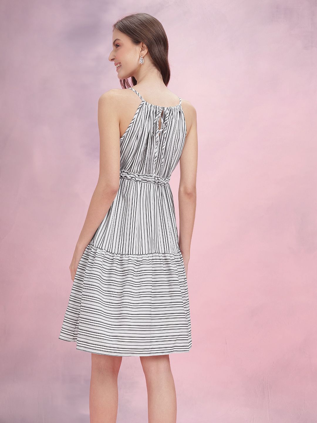 DressBerry Striped A-Line Dress