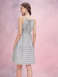 DressBerry Striped A-Line Dress