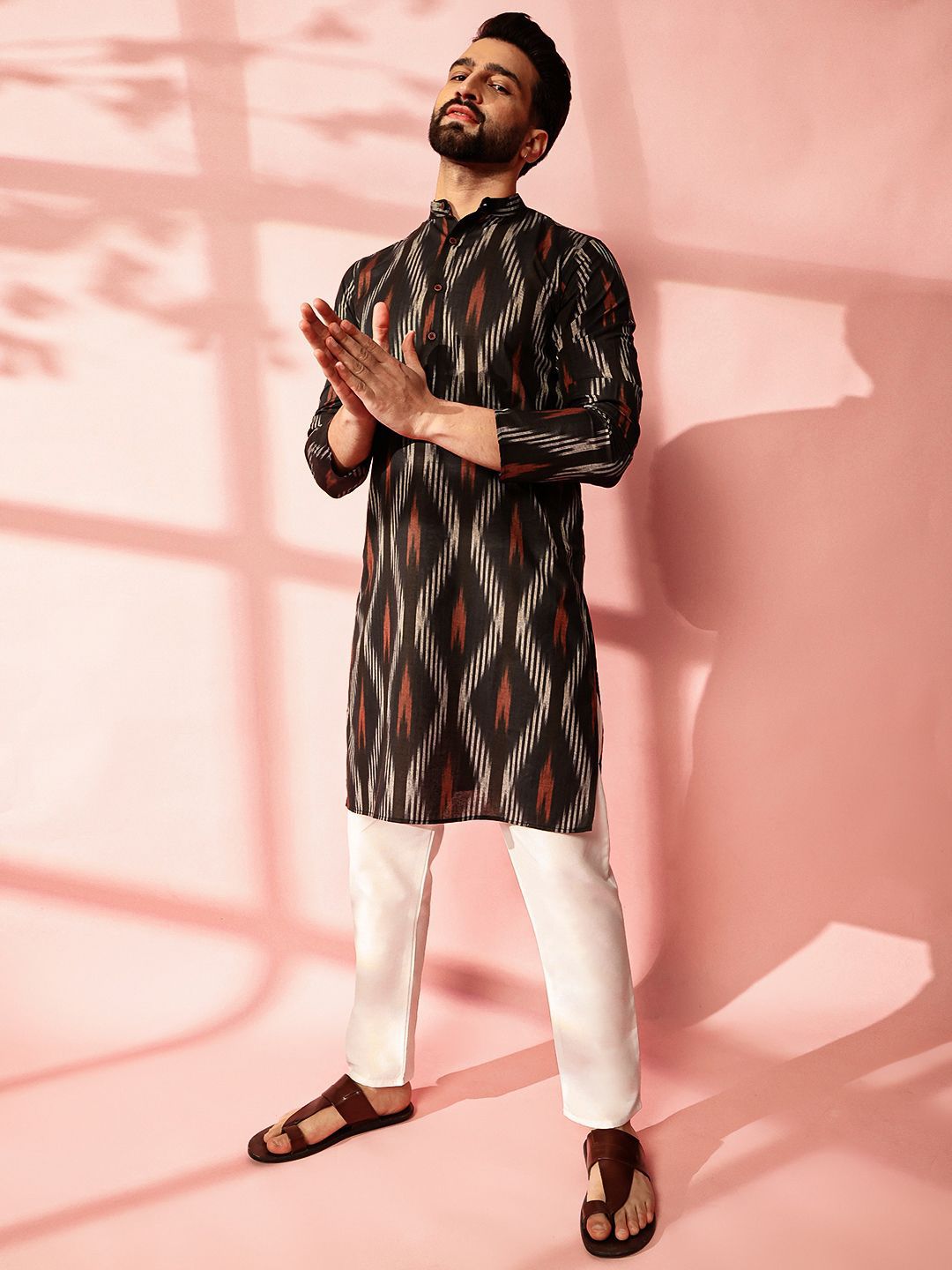 Anouk Men Printed Regular Kurta with Pyjamas