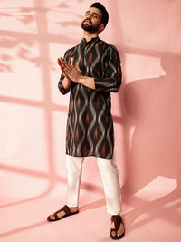 Anouk Men Printed Regular Kurta with Pyjamas