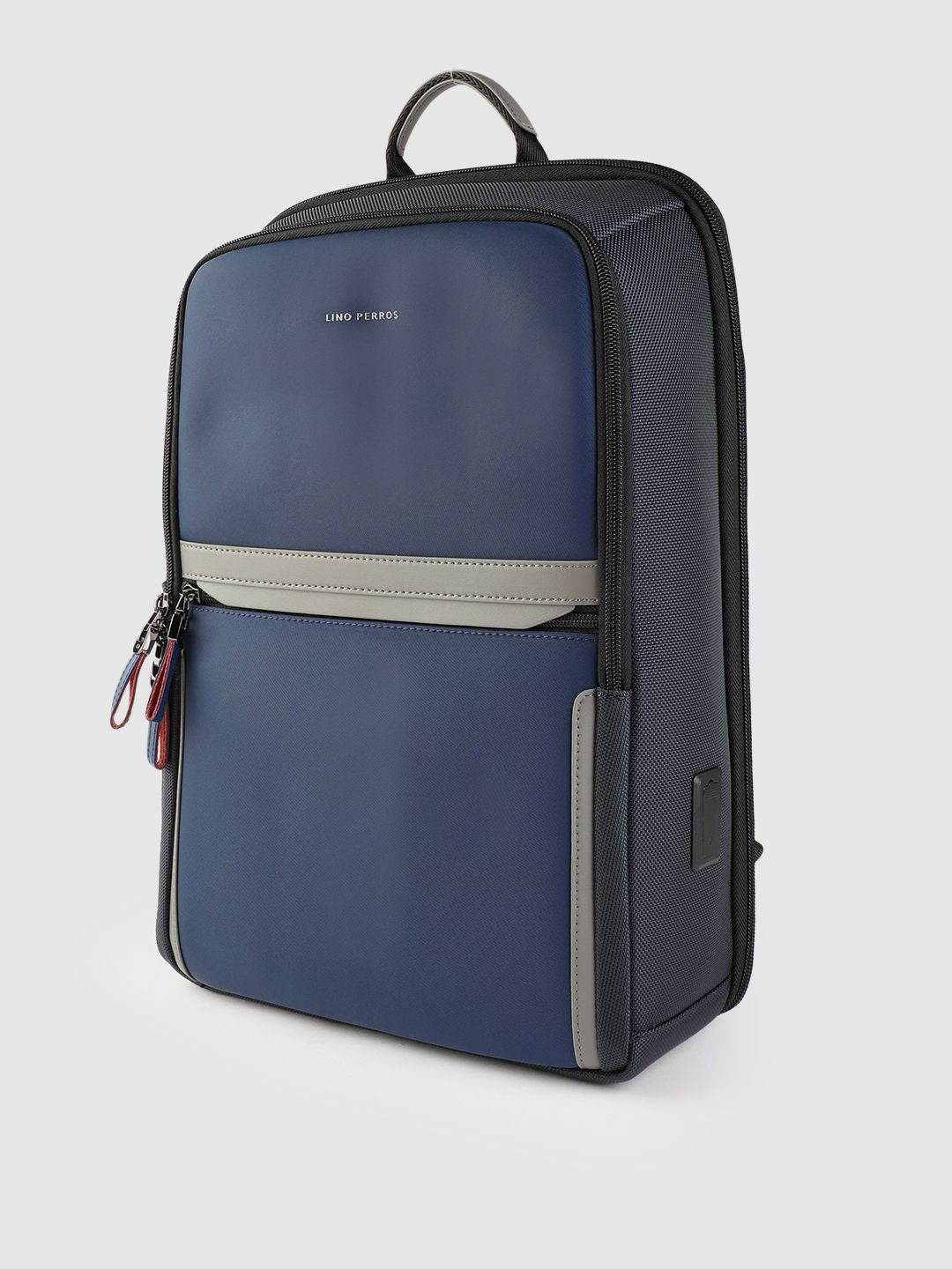 Lino Perros Unisex Colorblocked Laptop Backpack with Earphone Gate - 15.2L