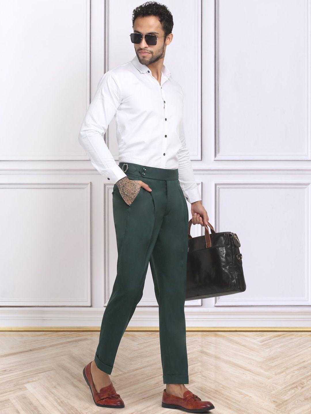 KLOTTHE Men Slim Fit Gurkha pants