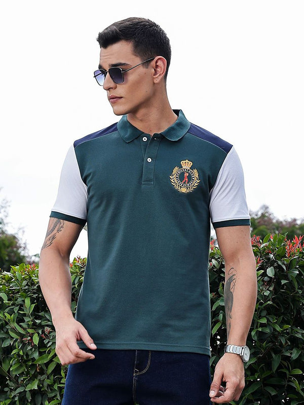 Thomas Scott Polo Collar Raw Edge Regular Fit T-shirt