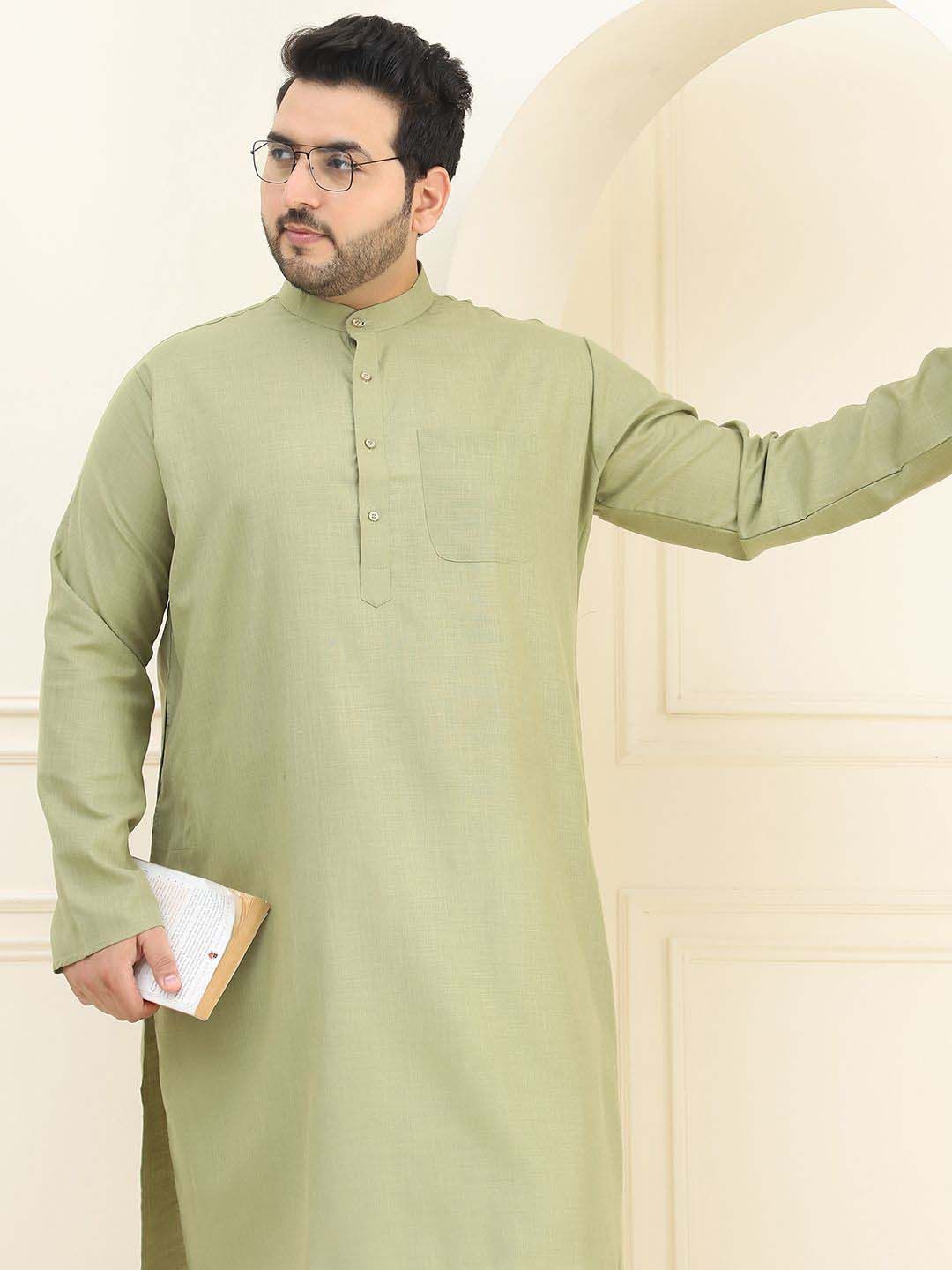 SOJANYA PLUS Plus Size Pure Cotton Kurta with Pyjama