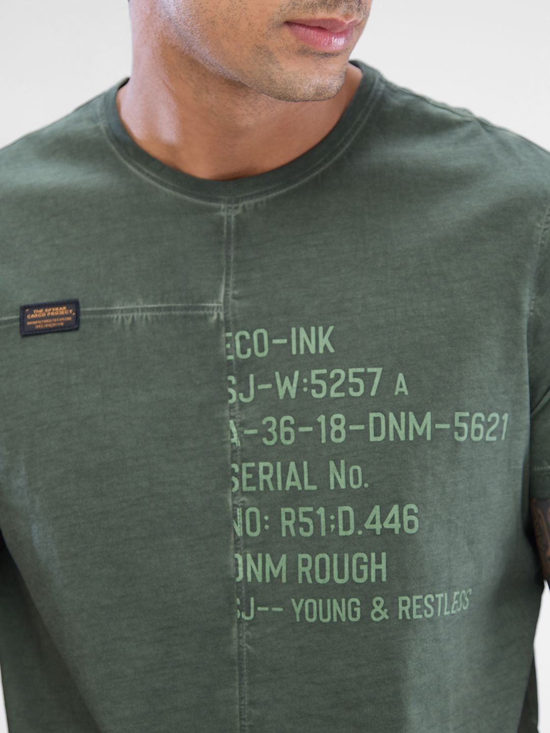 SPYKAR Men Typography Printed Round Neck Cotton T-shirt