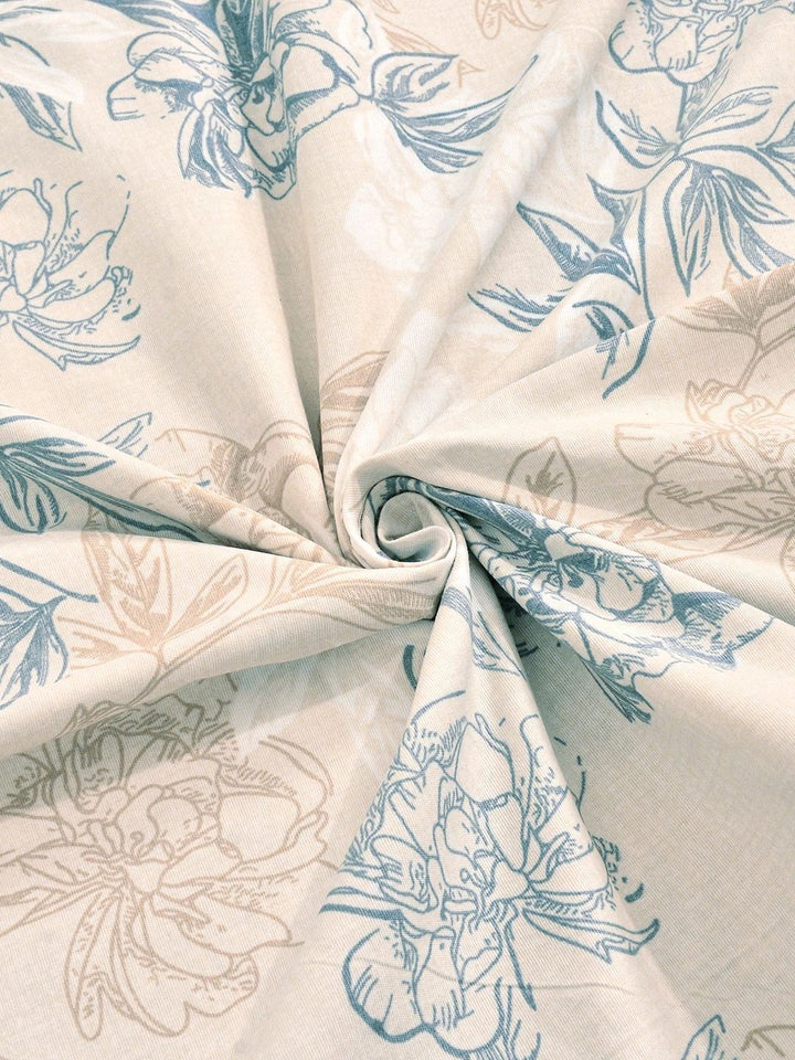 Myntra Elegant Homes Multicolor Floral 300 TC King Double Bedsheet with 2 Pillow Covers