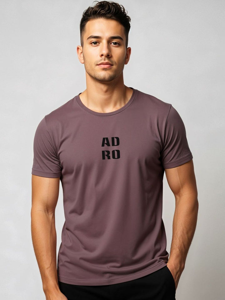 ADRO Typography Printed Short Sleeves Cotton Regular Fit T-shirt