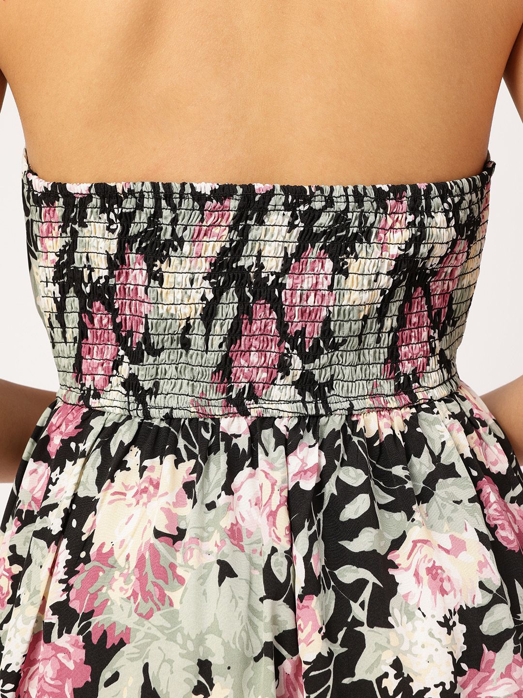 DressBerry Dreamy Drape Halter Neck Floral Maxi Dress