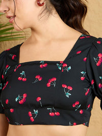 Berrylush Women Conversational Printed Crop Top