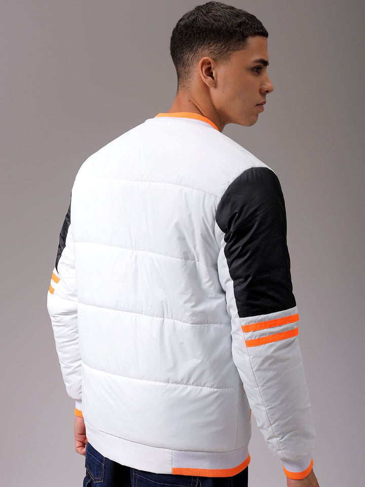 The Indian Garage Co Men Colourblock Slim Fit Puffer Jacket