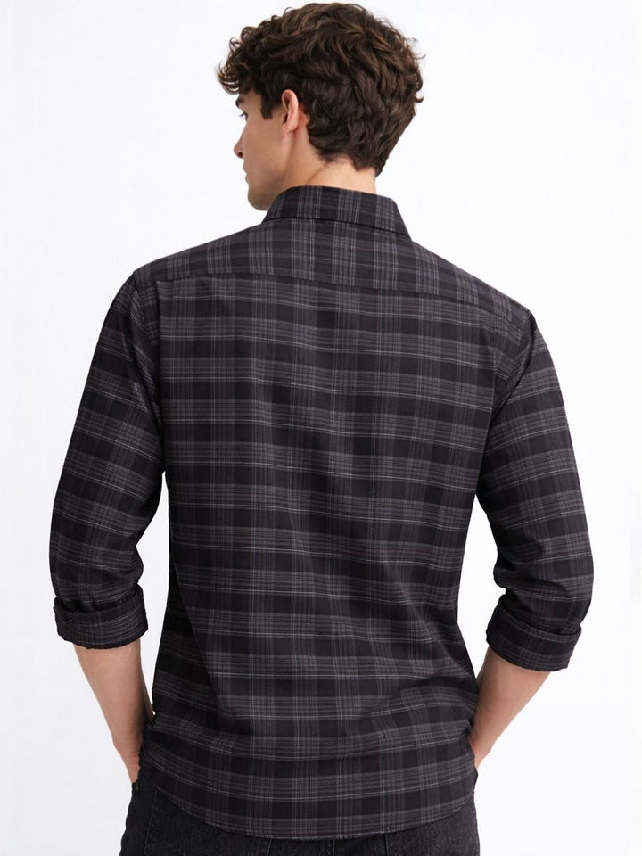 ADRO Men Standard Tartan Checks Baju Kasual Berpetak