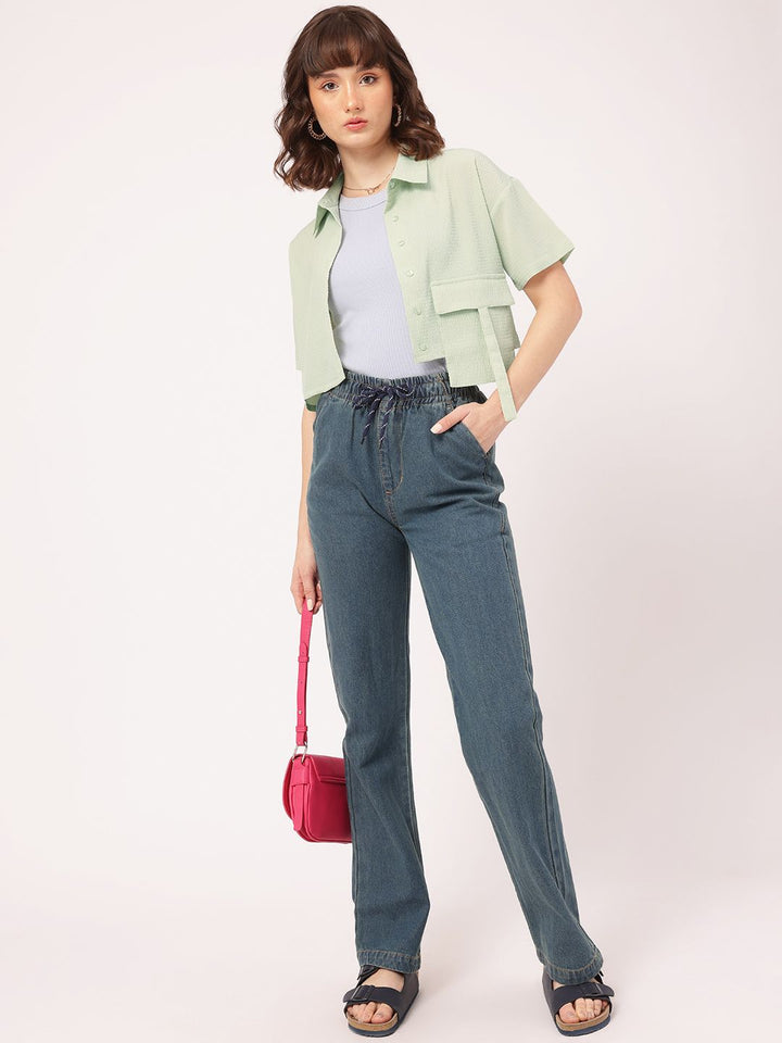 DressBerry Boxy Crop Shirt
