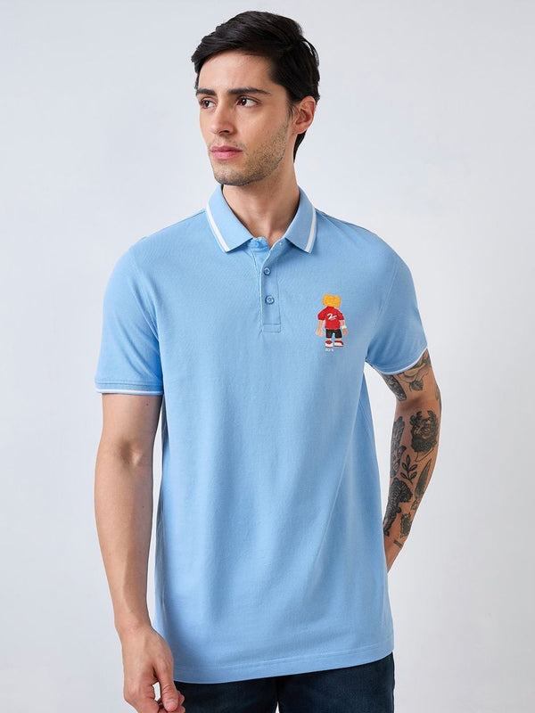 SPYKAR Men Polo Collar Solid Cotton Slim Fit T-shirt