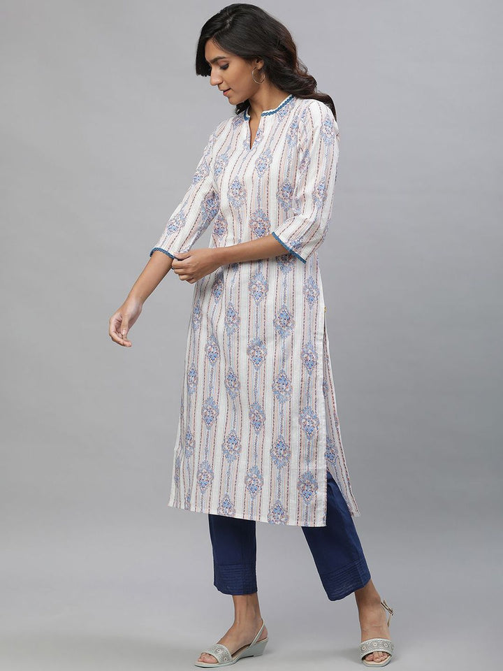AURELIA Women Printed Thread Work Anarkali Kurta