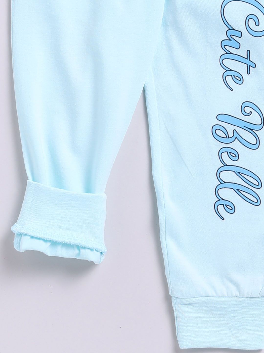 Happy Faces Girls Pure Cotton Peanuts Printed T-shirt with Joggers