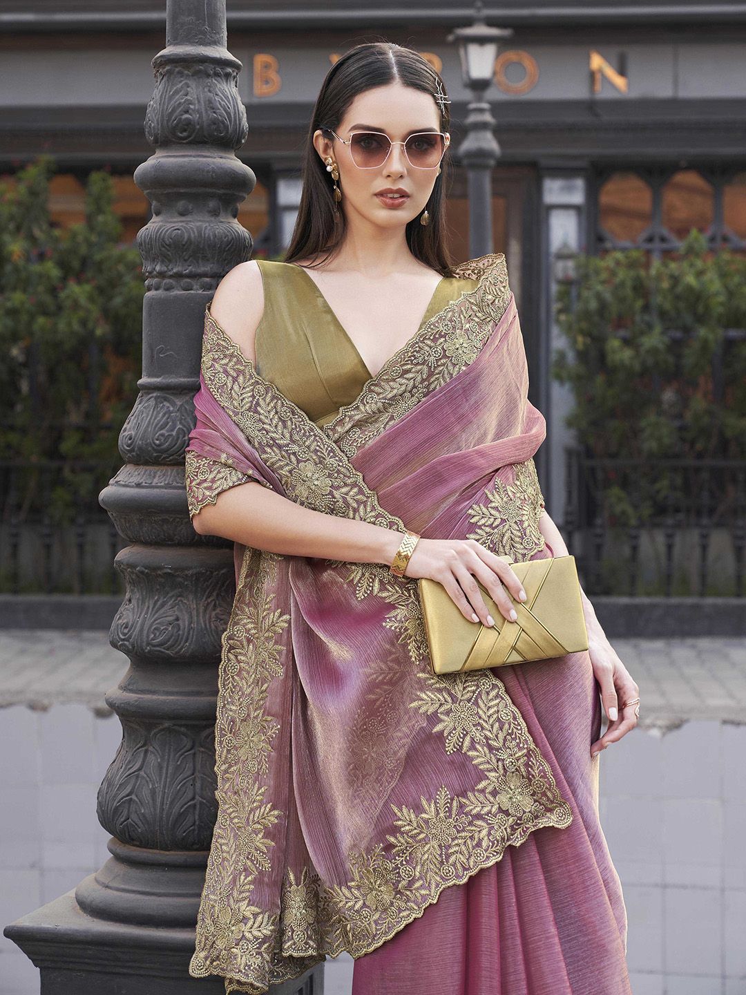Tikhi Imli Embroidered Saree