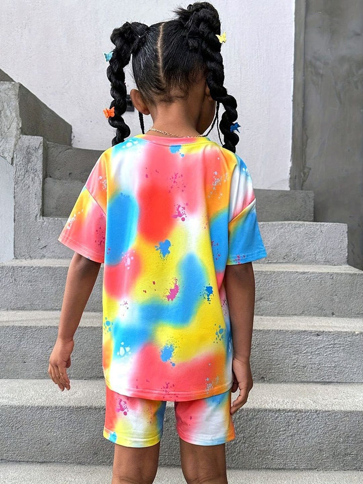 YK Girls Printed Top With Shorts