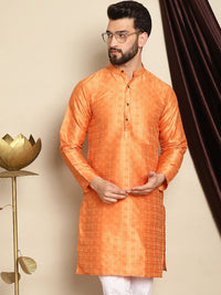 Anouk Woven Design Jacquard Silk Cotton Kurta Lurus