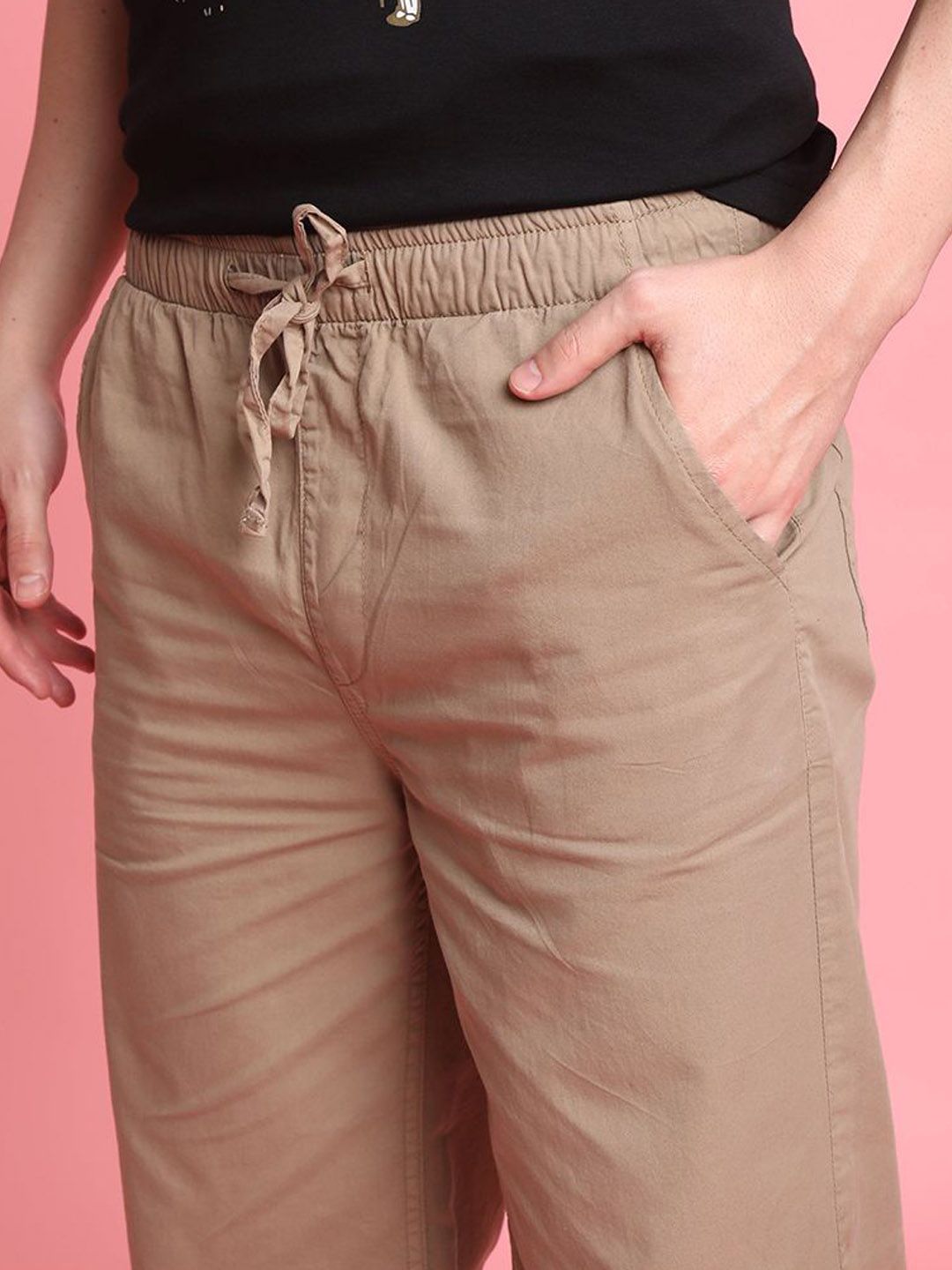 Bene Kleed Men Wide Leg Chino Trousers