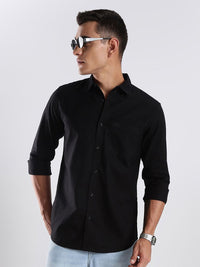 ADRO Men Standard Fit Solid Button-Down Collar Casual Shirt
