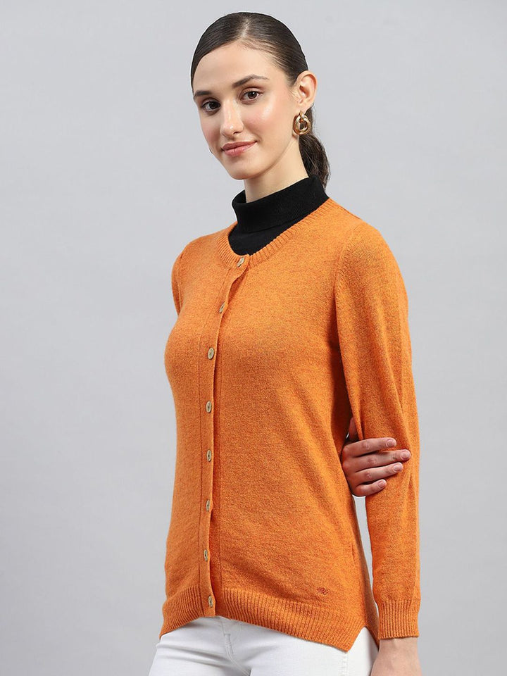 Monte Carlo Women Solid Round Neck Cardigan
