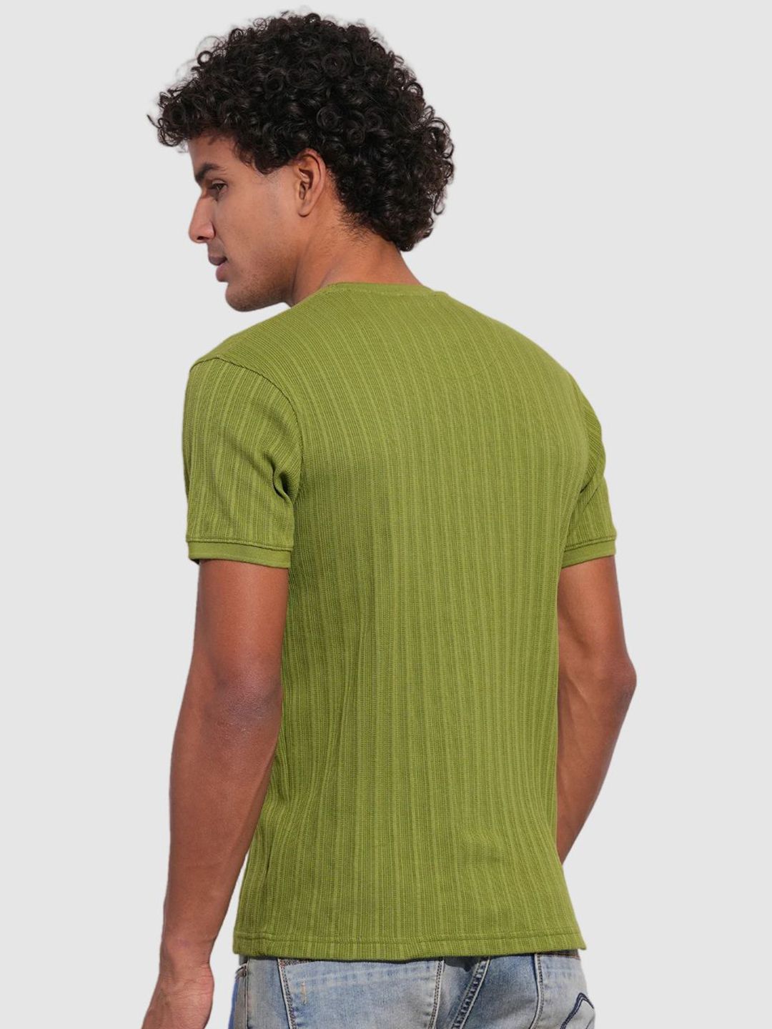 Being Human Men Striped Pockets Slim Fit T-shirt