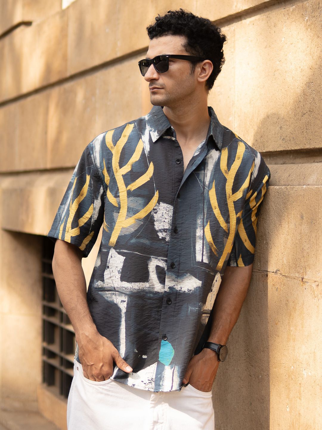 Powerlook Men Abstract Printed Casual Shirt