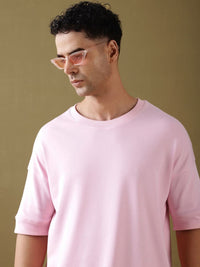 DILLINGER Men Solid Ultra Soft Drapey Cotton Oversized Drop Shoulder T-Shirt