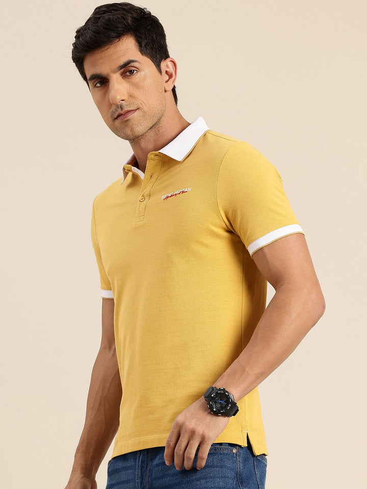 Being Human Polo Collar Pure Cotton T-shirt