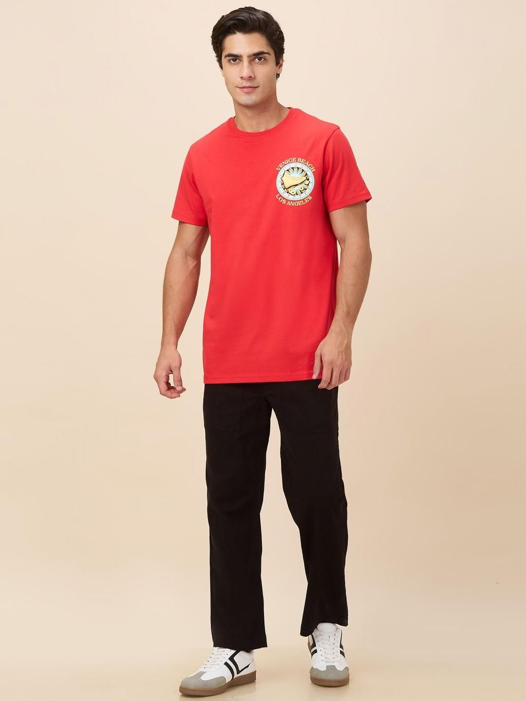 Being Human Men Typography Printed Round Neck Cotton Relaxed Fit T-shirt